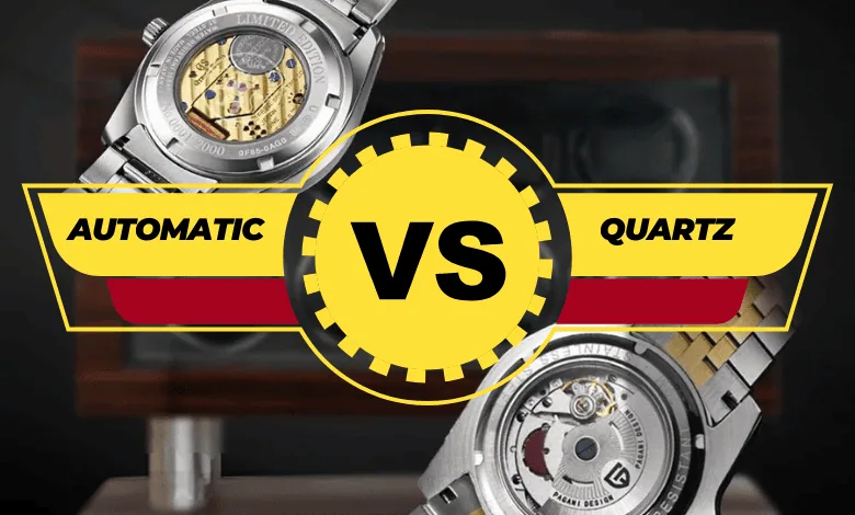 Automatic vs. Quartz watch movements. Mechanical vs. battery-powered timekeeping.