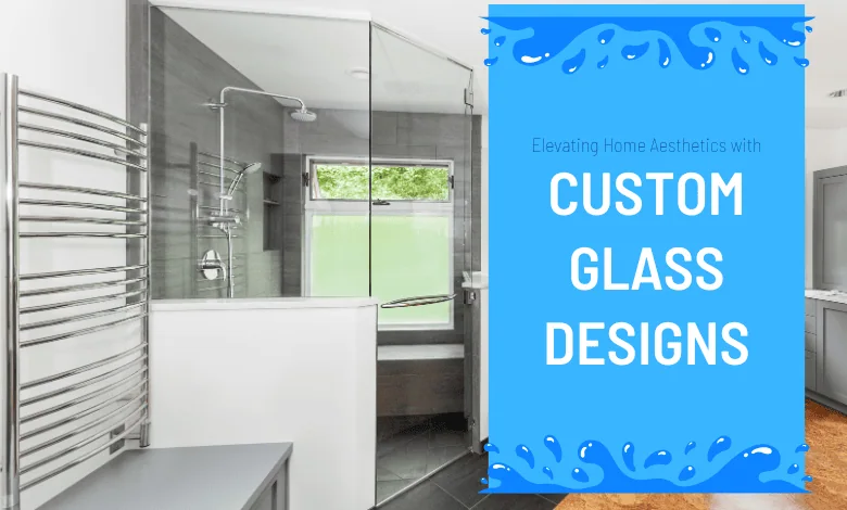 Custom glass shower enclosure in a modern bathroom.