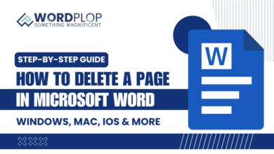 A guide on how to delete a page in Microsoft Word on Windows, Mac, iOS, and other platforms.