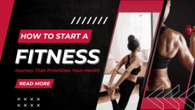 Fitness journey guide with tips for prioritizing health.